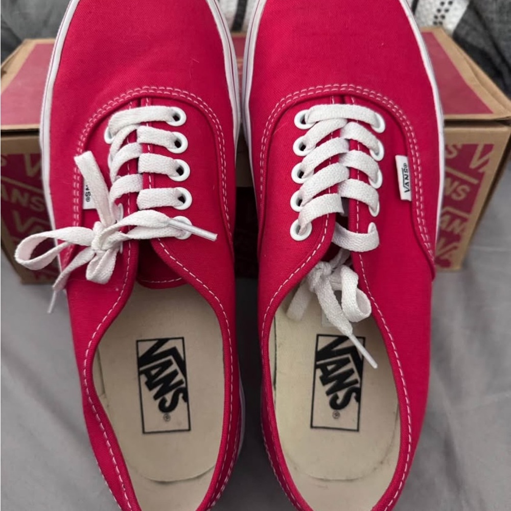 Vans Bold Red Canvas Shoes